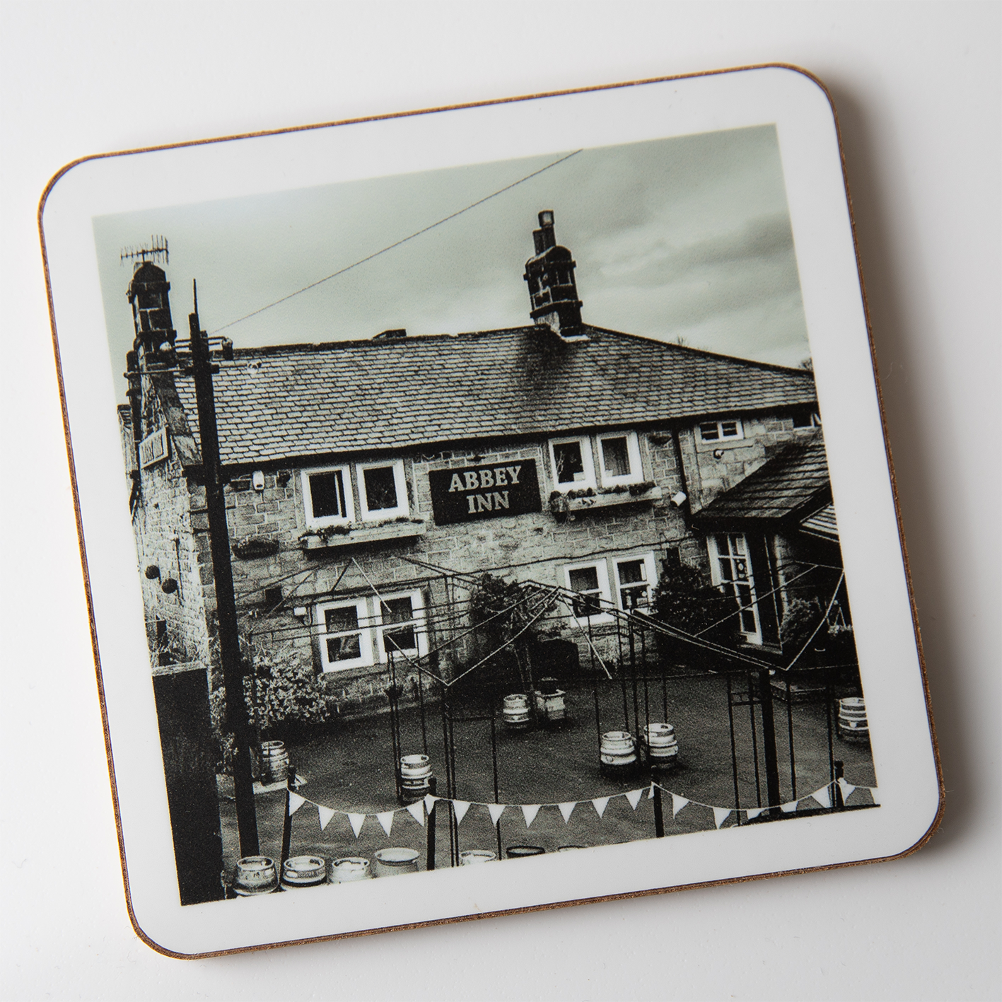 Horsforth coaster 14  - Abbey Inn Monochrome coaster