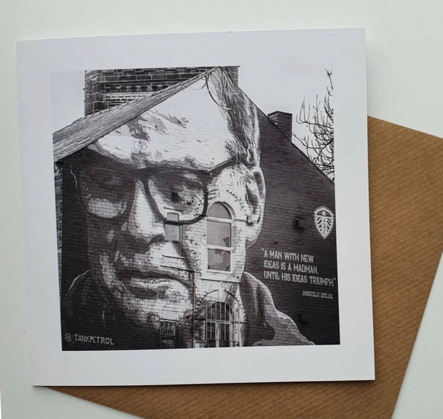 Bielsa Mural, Hyde Park Corner Leeds United art card