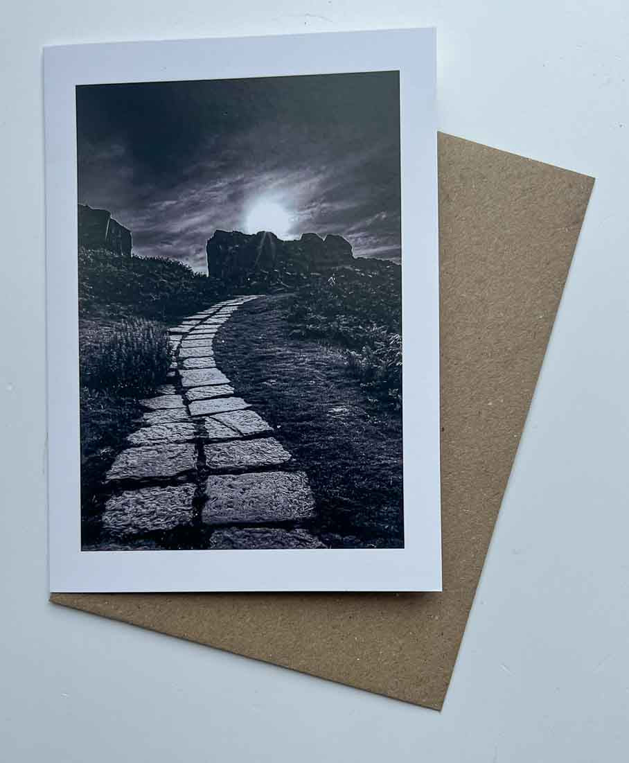 Ilkley Moor steps art card