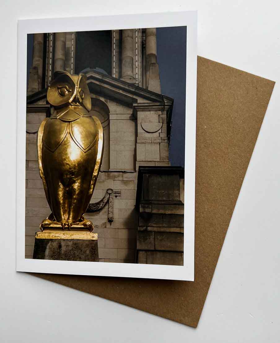 Leeds City Owl art card | RJ Heald Photography