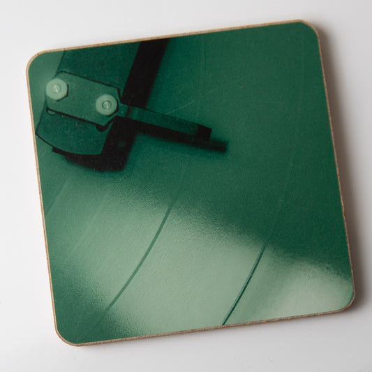 Vinyl Record Green coaster