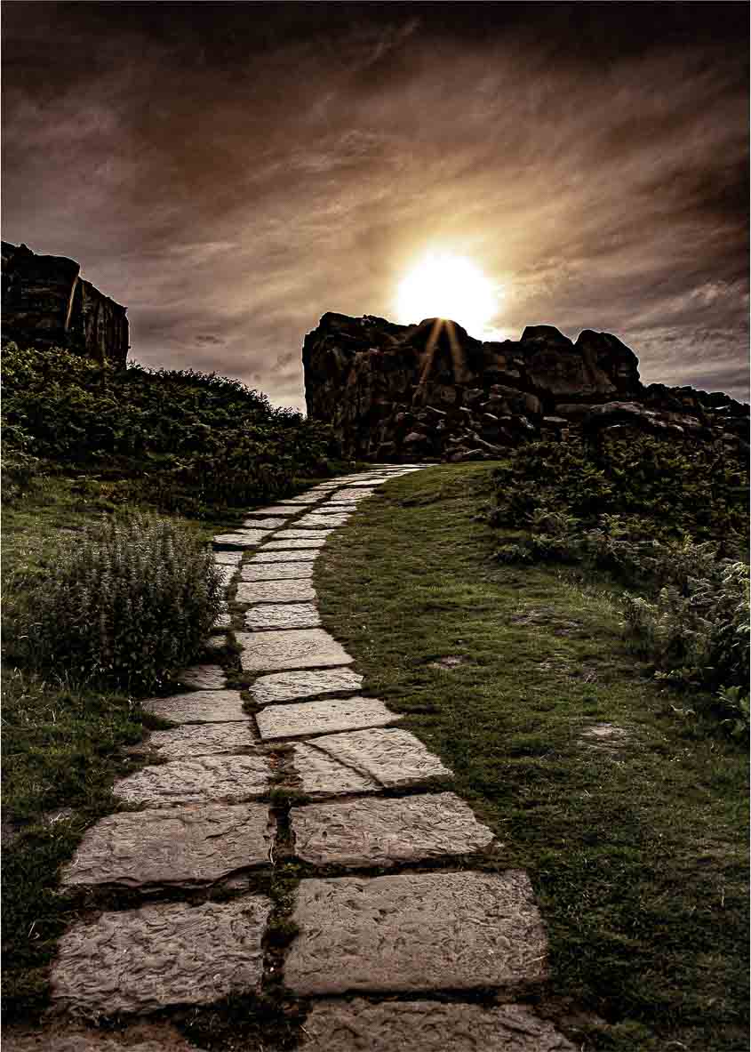 Ilkley Moor Steps Colour