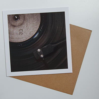 Vinyl Record black art card