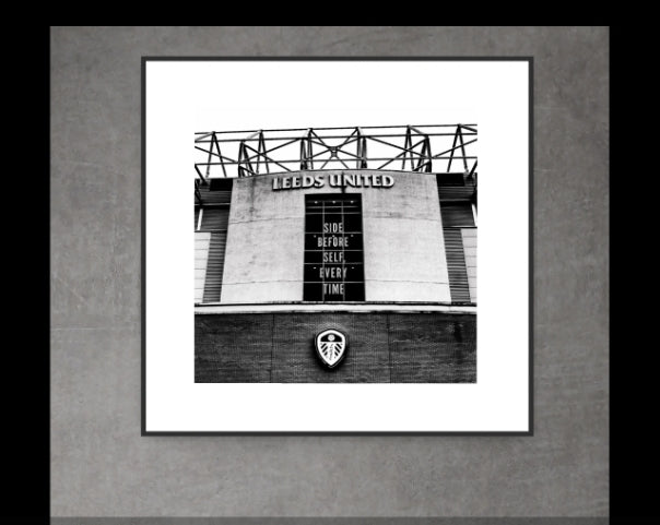 LUFC print - Side Before Self Every Time Mono print