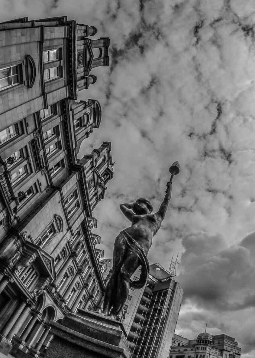 Leeds City Square Monochrome print