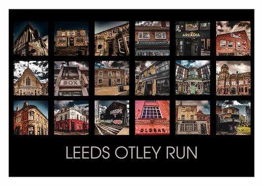 Leeds Otley Run poster Black