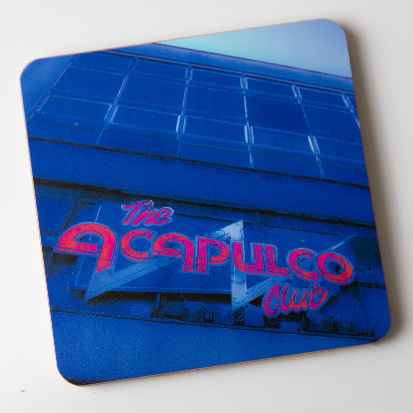 Acapulco Halifax coaster 1 - Blue and Red