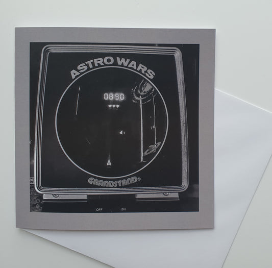 Astro Wars vintage game Card