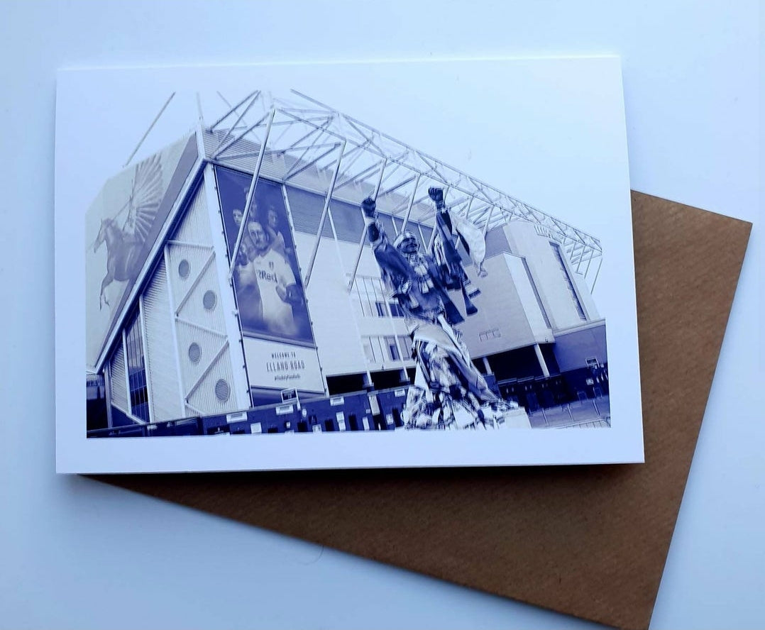 Billy Bremner Statue, Elland Road, Leeds United art card