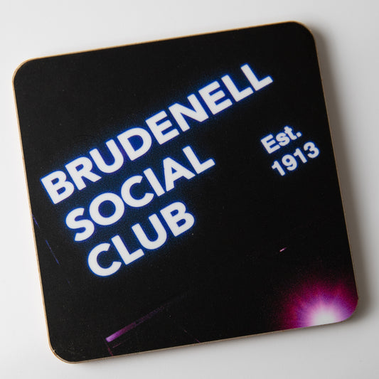 Brudenell Social Club pink coaster