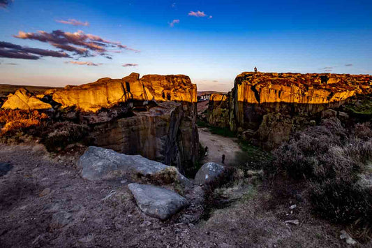 Cow and Calf rocks Sun light