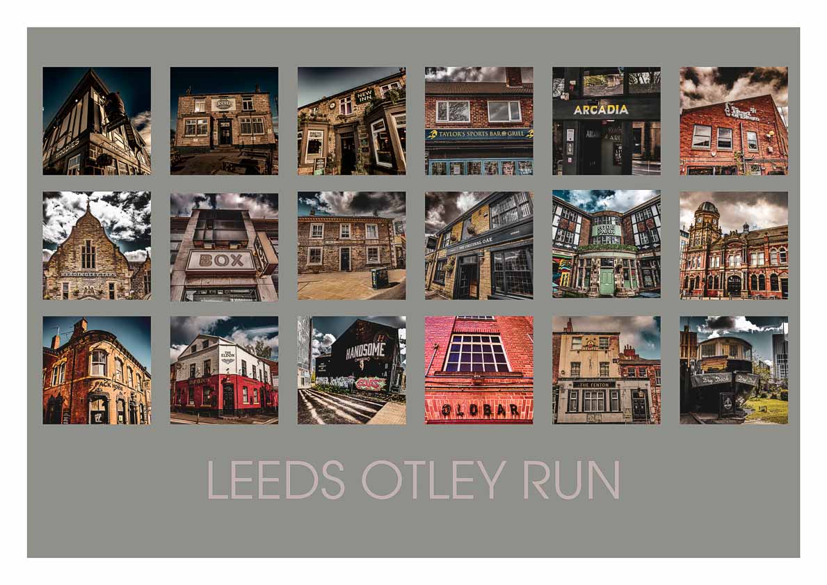 Leeds Otley Run poster Grey