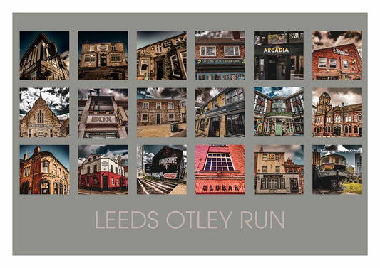 Leeds Otley Run poster Grey
