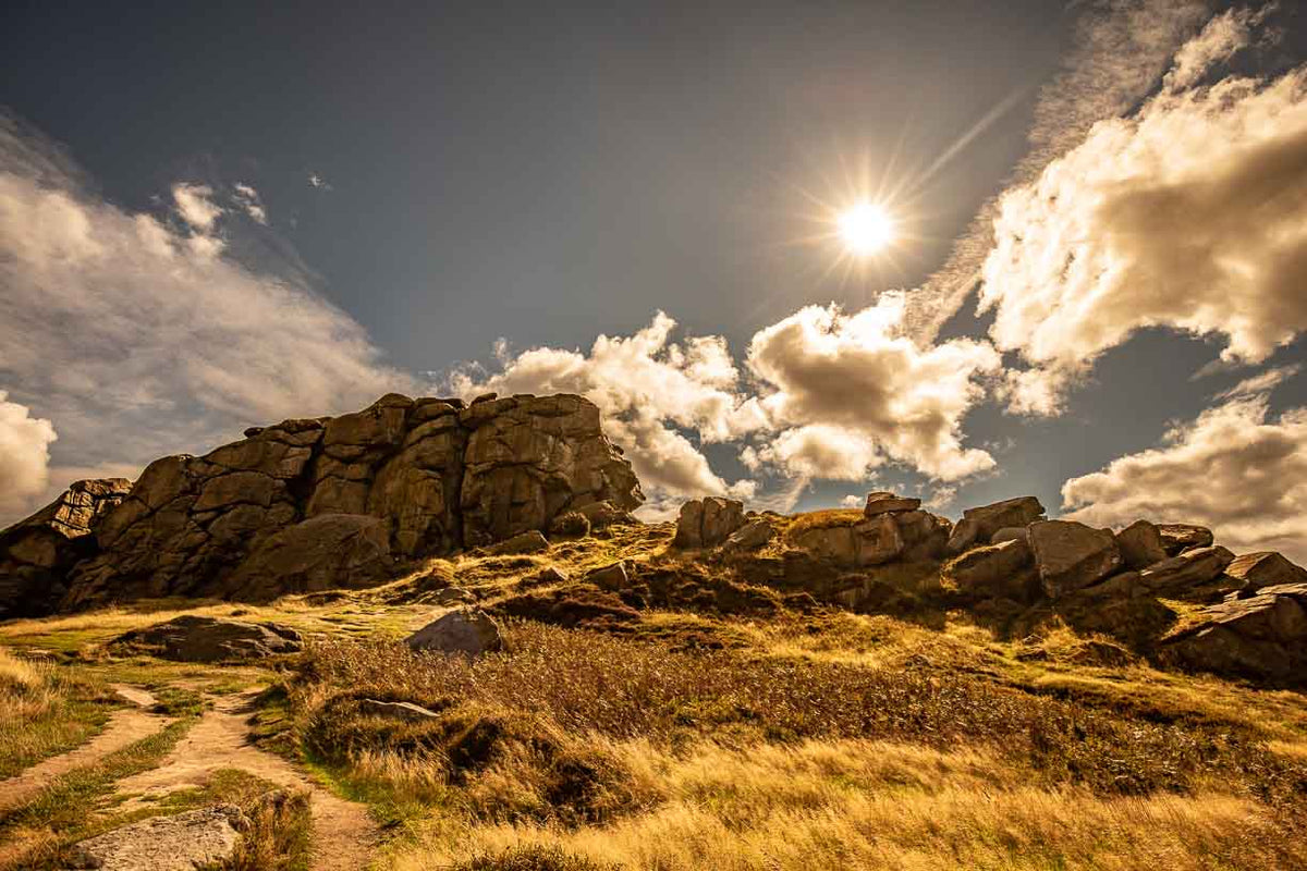 Almscliffe Crag Sun