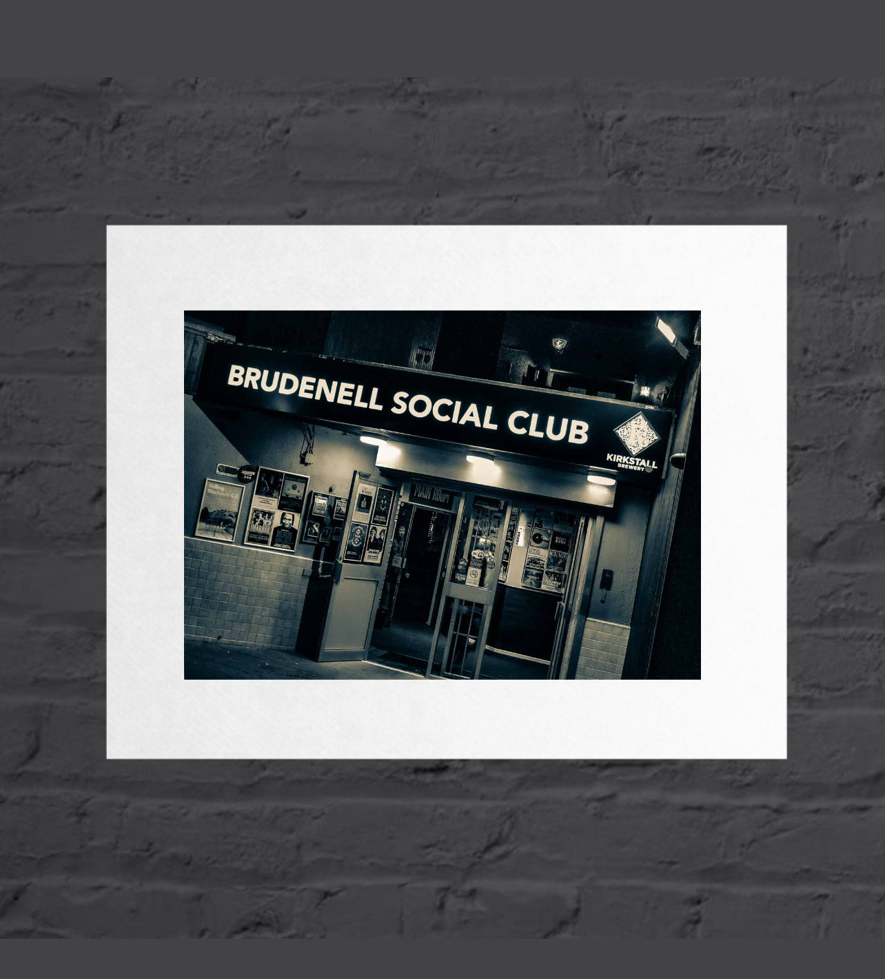 Brudenell Social Club two tone print