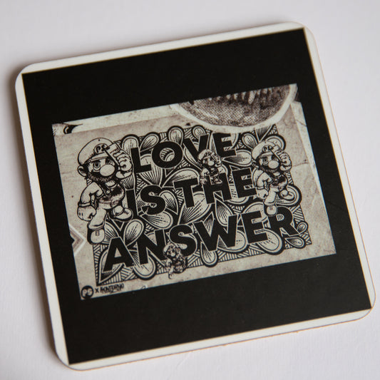 Love is The Answer Street Art coaster