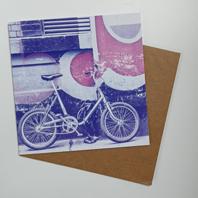 Retro Pink Bike art card