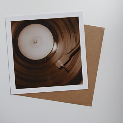 Vinyl Record brown art card