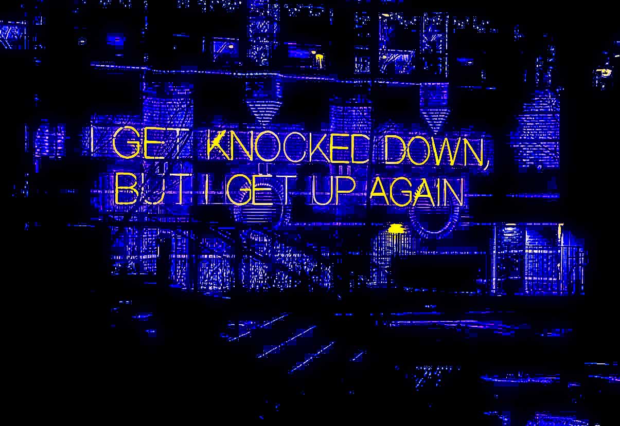 Playhouse print - If I get knocked down I get back up again