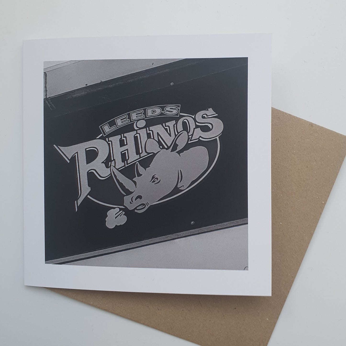 Leeds Rhinos art Monochrome art card