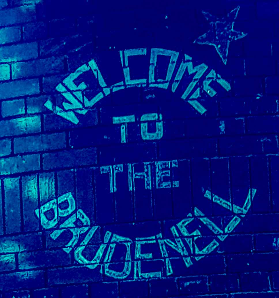 Welcome to The Brudenell print Blue