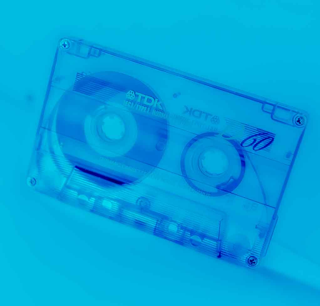 Retro Casette tape print Blue
