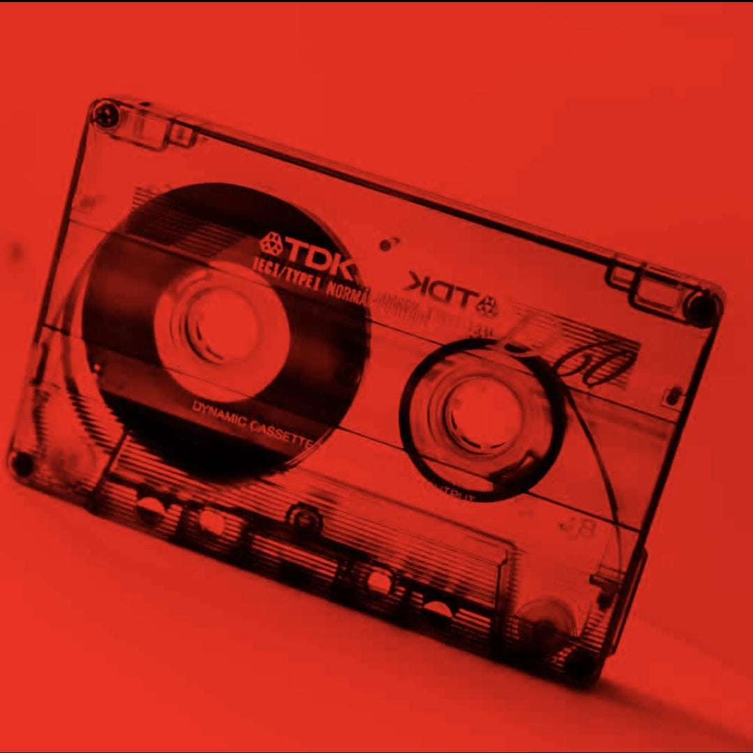Retro Casette tape print Red