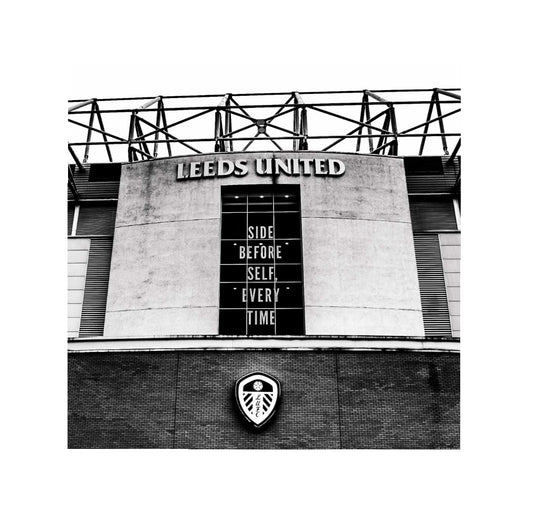 LUFC print - Side Before Self Every Time Mono print