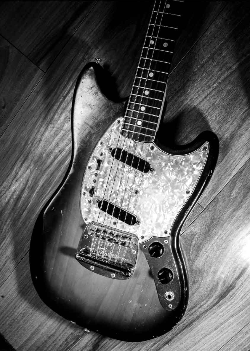 Fender Mustang 1972 guitar print