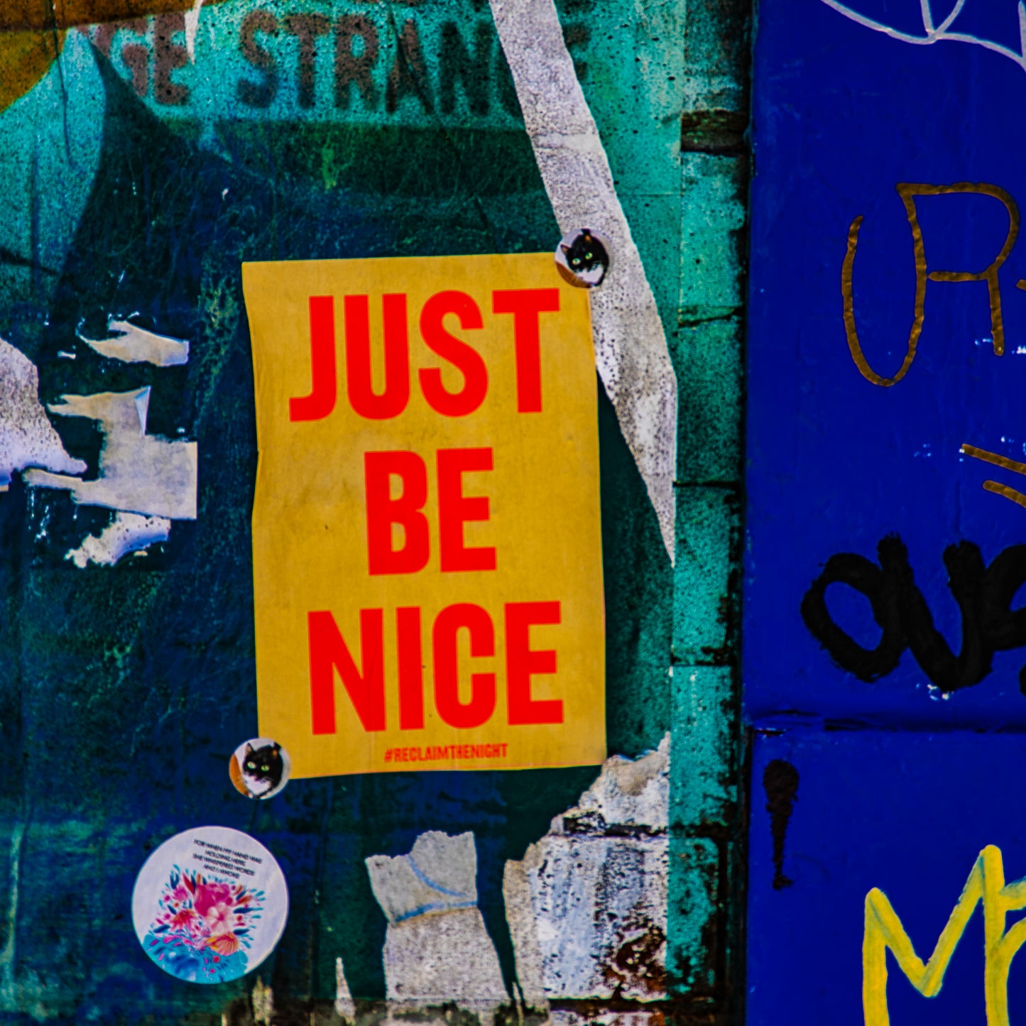 Just Be Nice Street Art print