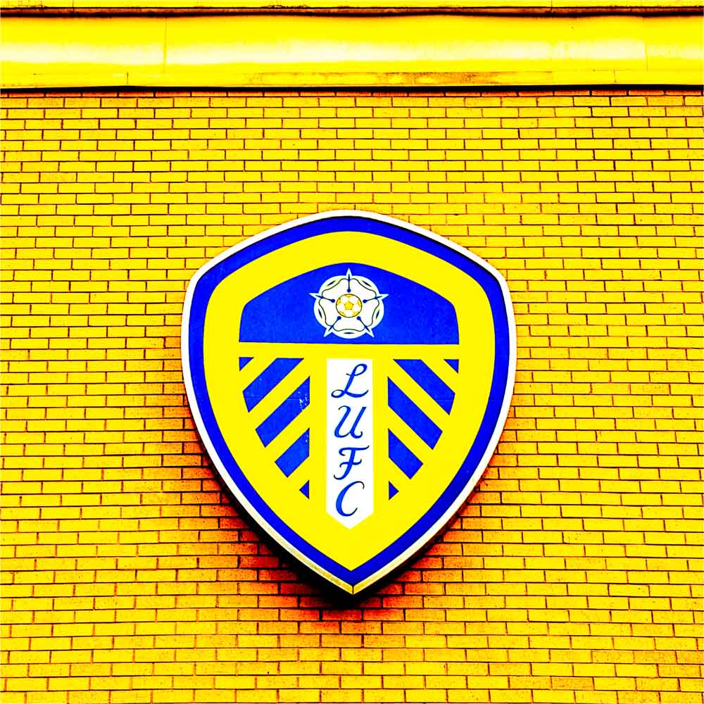 LUFC print - Yellow badge Elland Road